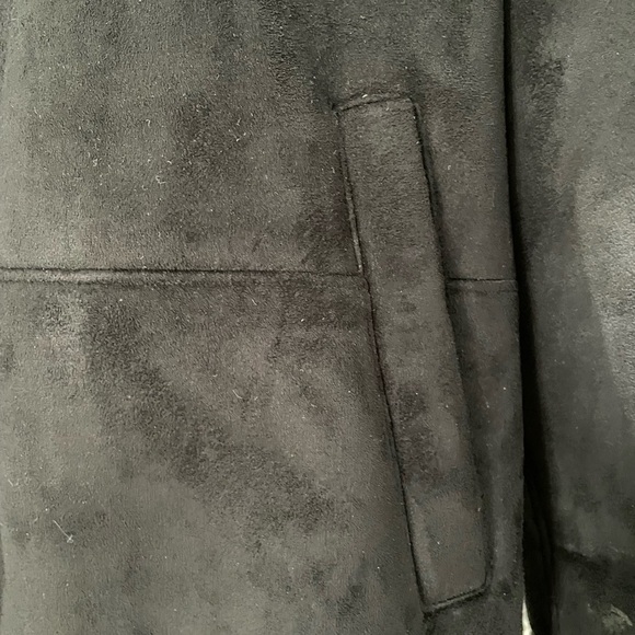 Crazy Horse men’s black vegen Suede Sherpa lined Coat size X Large - Picture 3 of 6